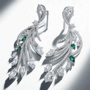 Peacock Feather Dangles